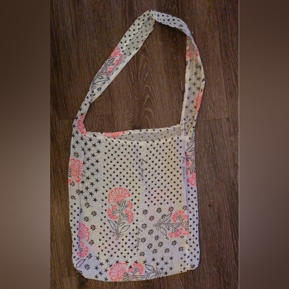 Free People Gauzy Shopper Tote Bag Boho Market Sling Reusable - Picture 4 of 9